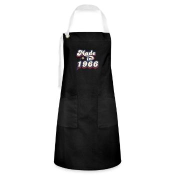 Made in 1966 Retro - Artisan Apron - black/white - Front - Zoe (177cm)