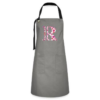 Letter to kisses - Artisan Apron - grey/black - Front - Zoe (177cm)
