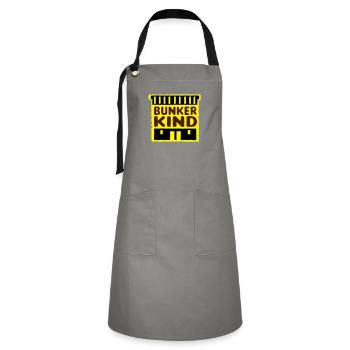 rzhw_bunker-kind - Kontrastschürze - Grau/Schwarz - Vorne - Zoe (177cm)