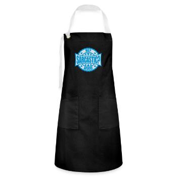 me sarcastic never quote - Artisan Apron - black/white - Front - Zoe (177cm)