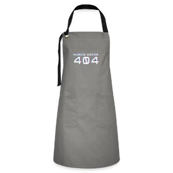 Human Error: 404 - Artisan Apron - grey/black - Front - Zoe (177cm)