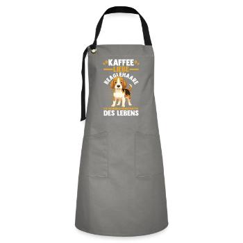 Dog Coffee Beagle - Artisan Apron - grey/black - Front - Zoe (177cm)