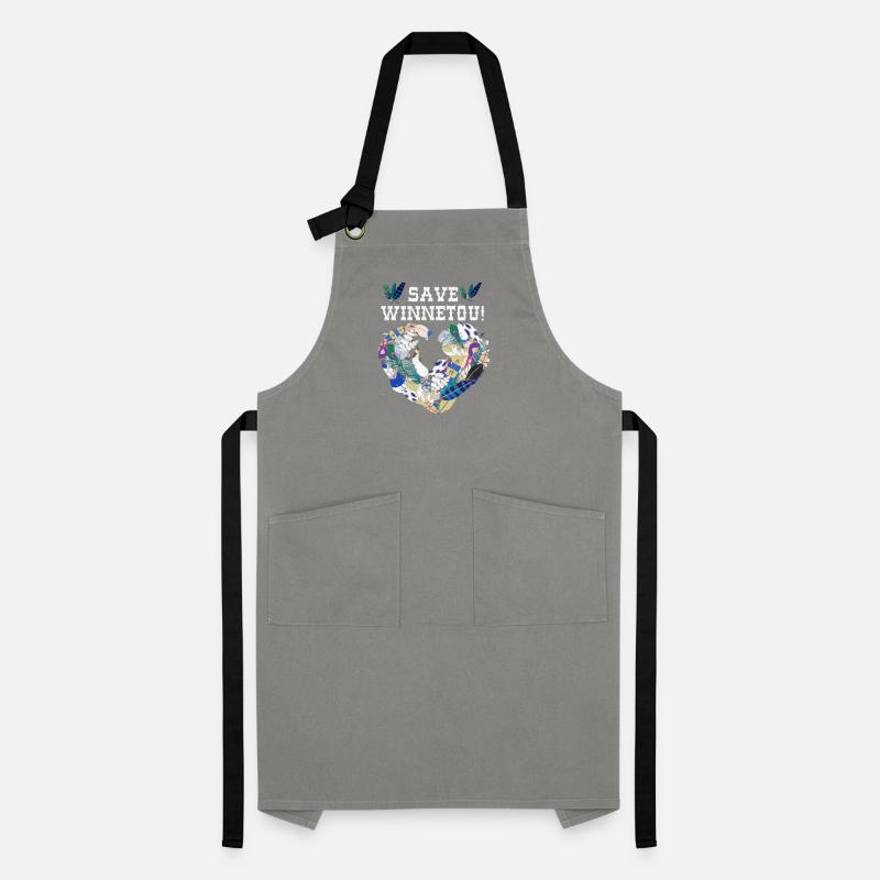 save winnetou,font,typo,Winnetou, feathers Artisan Apron