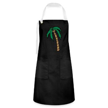 Hanging Palm Design - Artisan Apron - black/white - Front - Zoe (177cm)