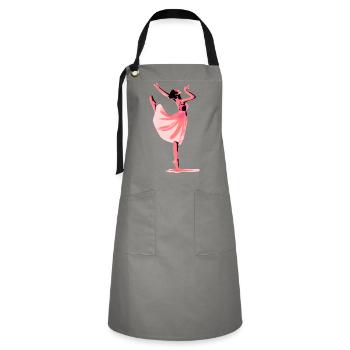 Dance - Artisan Apron - grey/black - Front - Zoe (177cm)