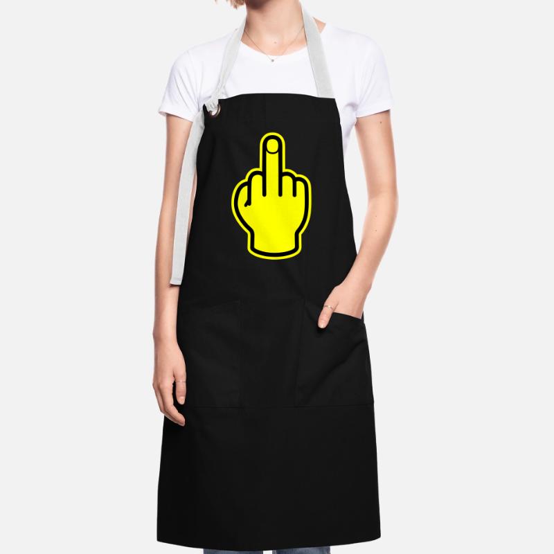 Middle Finger Hand Provocative Artisan Apron