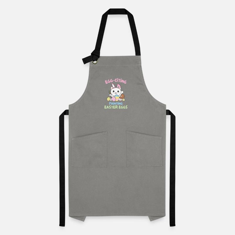cute cats for easter with easter eggs cat Artisan Apron