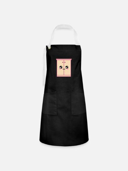 Schrank Kawaii Süß - Kontrastschürze - Schwarz/Weiß