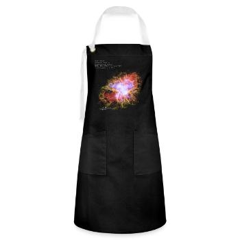 Crab Nebula - Artisan Apron - black/white - Front - Zoe (177cm)