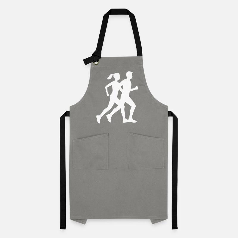 Dynamic Running Silhouette Design Artisan Apron