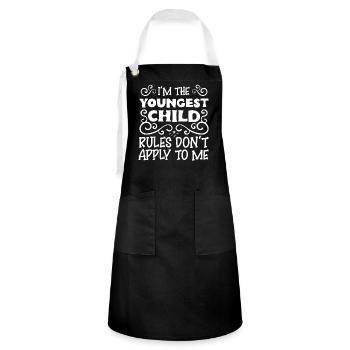 Family Kids Siblings Funny Gift Idea - Artisan Apron - black/white - Front - Zoe (177cm)