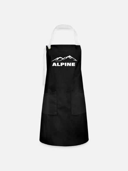 ALPINE - Kontrastschürze - Schwarz/Weiß
