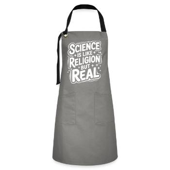 Atheismus Atheist Anti-Religion Agnostiker - Kontrastschürze - Grau/Schwarz - Vorne - Zoe (177cm)