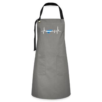 Heartbeat Design Honduras Flag Honduras - Artisan Apron - grey/black - Front - Zoe (177cm)