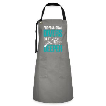 Professional diver - Artisan Apron - grey/black - Front - Zoe (177cm)