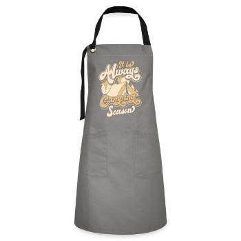Camping Campfire Campground Campsite Tents - Artisan Apron - grey/black - Front - Zoe (177cm)