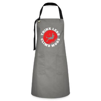 Klettern Bouldern - Kontrastschürze - Grau/Schwarz - Vorne - Zoe (177cm)