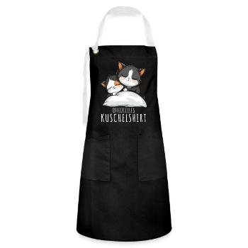 Cats Nightgown Official Cuddly Shirt Cats - Artisan Apron - black/white - Front - Zoe (177cm)