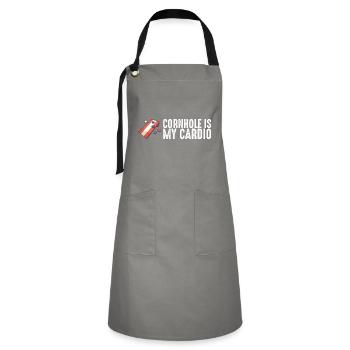 Pickleball Racket Pickle Ball I Dont Alway Play - Artisan Apron - grey/black - Front - Zoe (177cm)