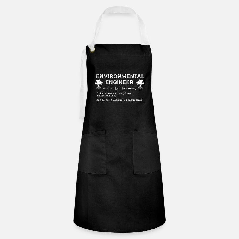 Environmental Engineer Definition - Artisan Apron - black/white