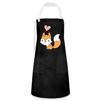 Fox - Artisan Apron - black/white - Front - Zoe (177cm)