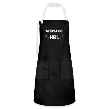 Weidmanns Heil Jäger - Kontrastschürze - Schwarz/Weiß - Vorne - Zoe (177cm)