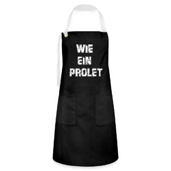 Prolet: Edles Schlager-Design für Trendsetter - Kontrastschürze - Schwarz/Weiß - Vorne - Zoe (177cm)