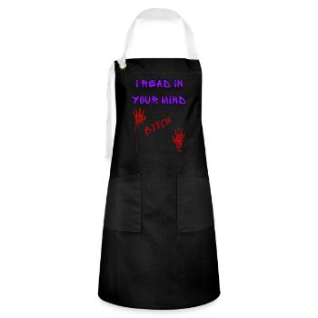 , I read your mind - Artisan Apron - black/white - Front - Zoe (177cm)