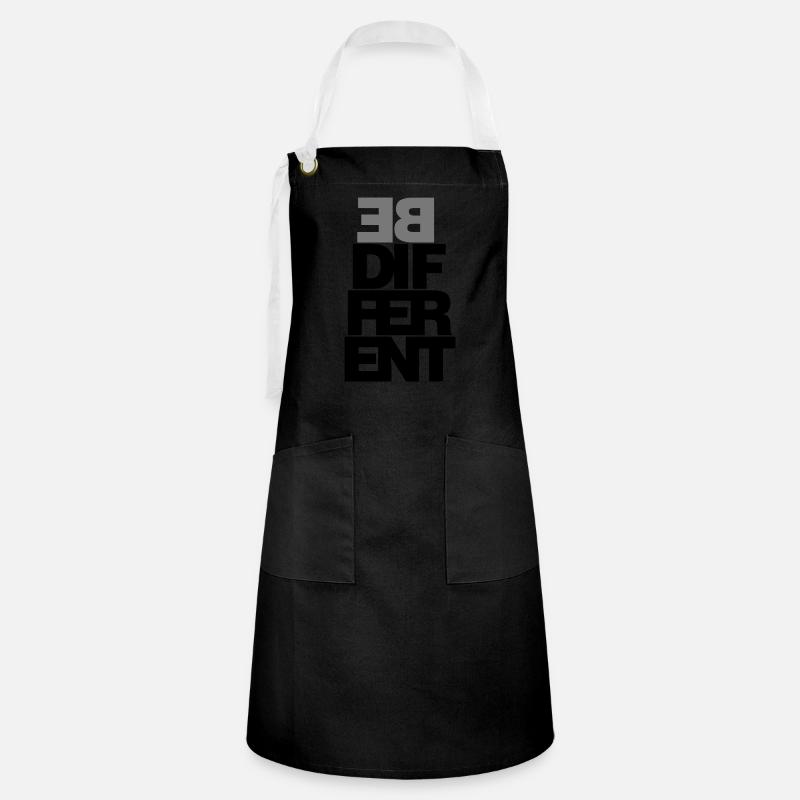 Be different - Artisan Apron - black/white