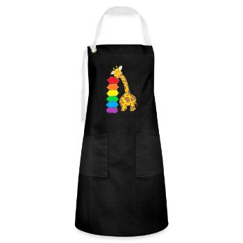 The Sleepy Giraffe - Artisan Apron - black/white - Front - Zoe (177cm)