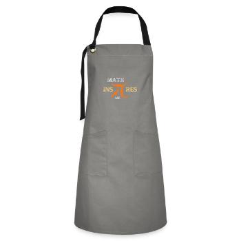 Math Inspires Me March 14 Pi Day 2023 Math Lover - Artisan Apron - grey/black - Front - Zoe (177cm)