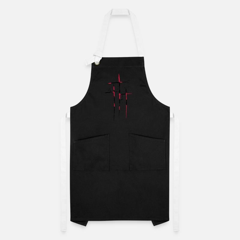 3 crosses design pattern scratch cool old tears br Artisan Apron