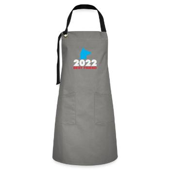 La mascotte du meilleur ami 2022 - Tablier contrasté - gris/noir - Devant - Zoe (177cm)