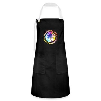 Formentera Tour Colorful - Artisan Apron - black/white - Front - Zoe (177cm)