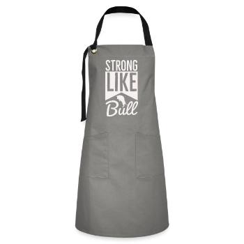 Strong Like Bull - Training Routine - Artisan Apron - grey/black - Front - Zoe (177cm)