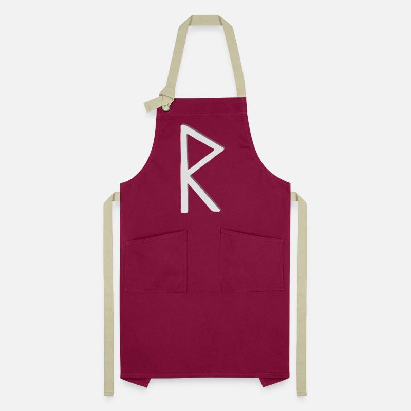 Futhark Runic Alphabet Raidho Artisan Apron