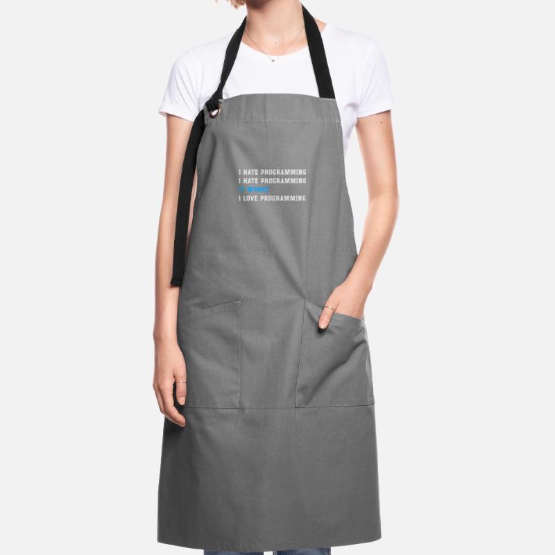 Funny gift programmers hate programming Artisan Apron
