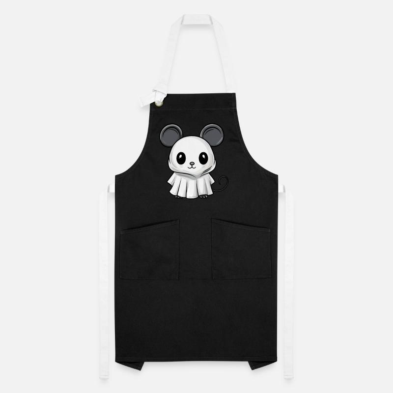 Mouse Halloween Comic Ghost Artisan Apron