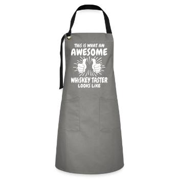 Whiskey Drinkers - Artisan Apron - grey/black - Front - Zoe (177cm)