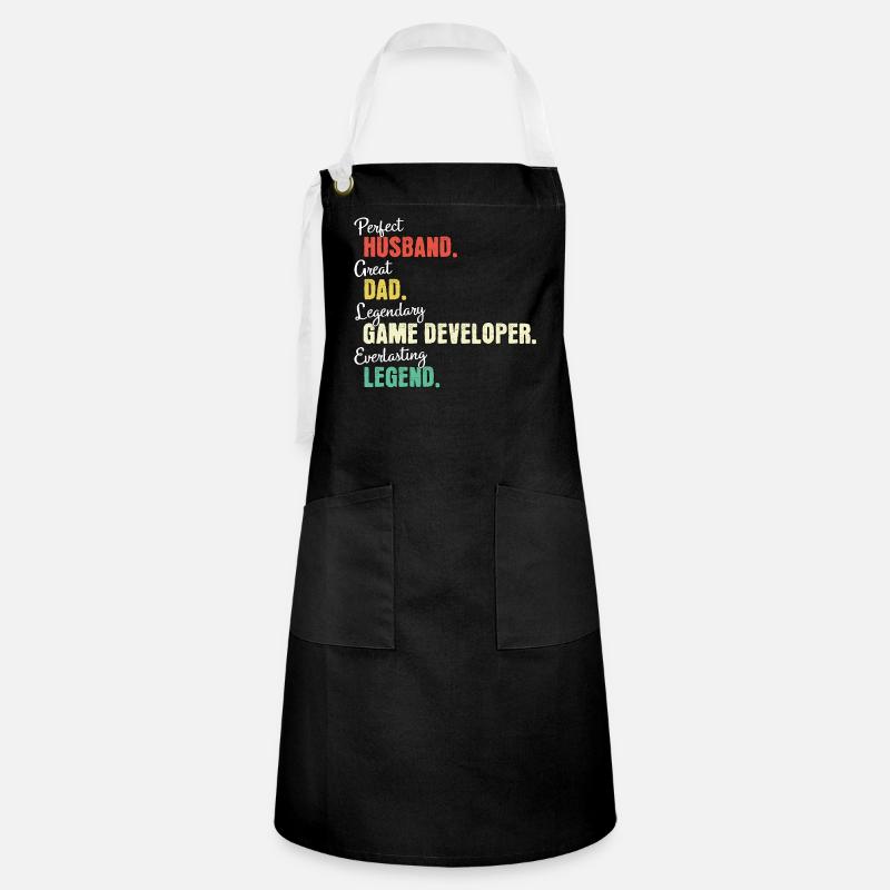 Game Developer Dad - Artisan Apron - black/white