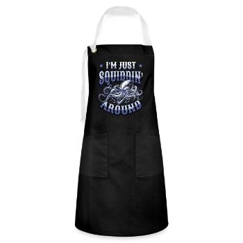 I'm just an octopus - Artisan Apron - black/white - Front - Zoe (177cm)