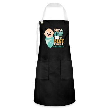 We wrap the best gifts - Artisan Apron - black/white - Front - Zoe (177cm)