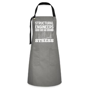 Civil engineers - Artisan Apron - grey/black - Front - Zoe (177cm)