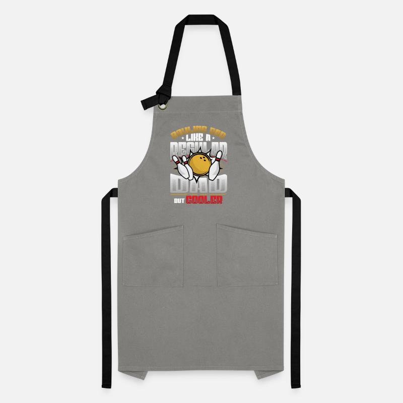 Papa bowling, comme un papa normal, mais plus cool Tablier contrasté