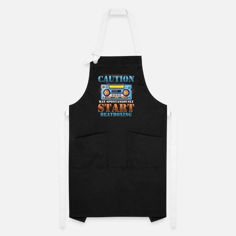 Caution can spontaneously start beatboxing Artisan Apron