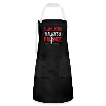 Slackliners Are Always In Balance - Artisan Apron - black/white - Front - Zoe (177cm)