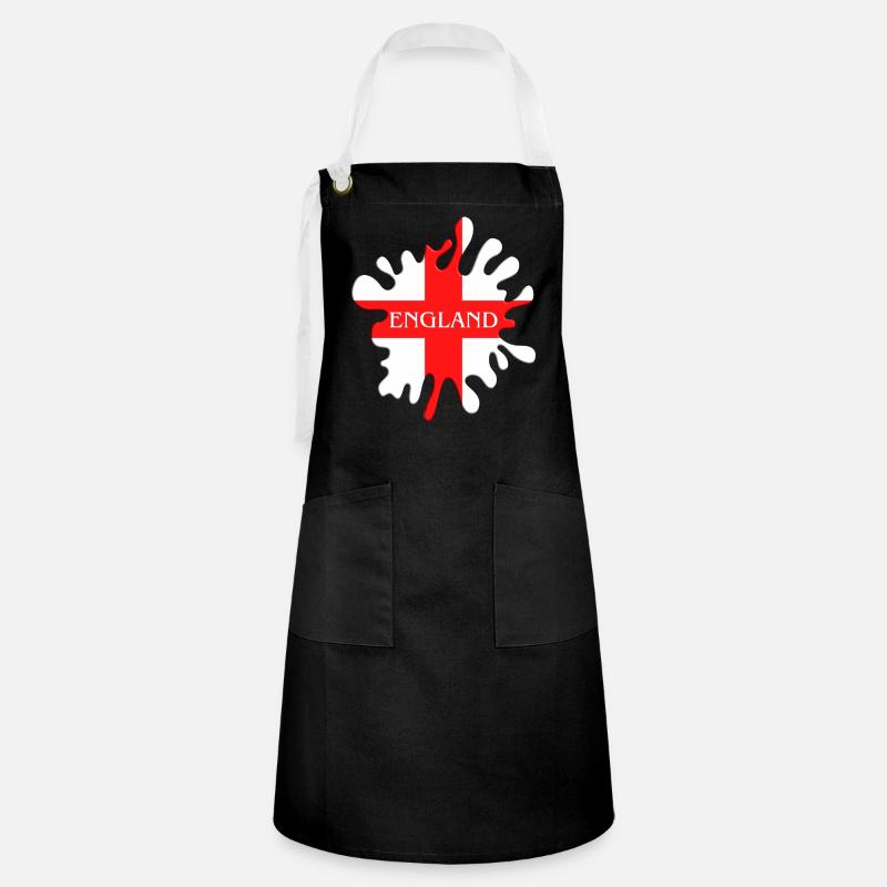 Drapeau anglais de Saint-Georges - Tablier contrasté - noir/blanc