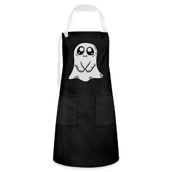Little sweet ghost comic - Artisan Apron - black/white - Front - Zoe (177cm)