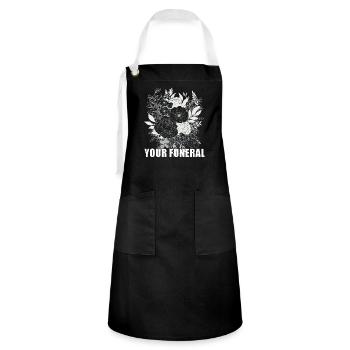 Funeral Black - Artisan Apron - black/white - Front - Zoe (177cm)