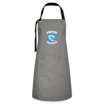 Papageientaucher Puffin - Kontrastschürze - Grau/Schwarz - Vorne - Zoe (177cm)